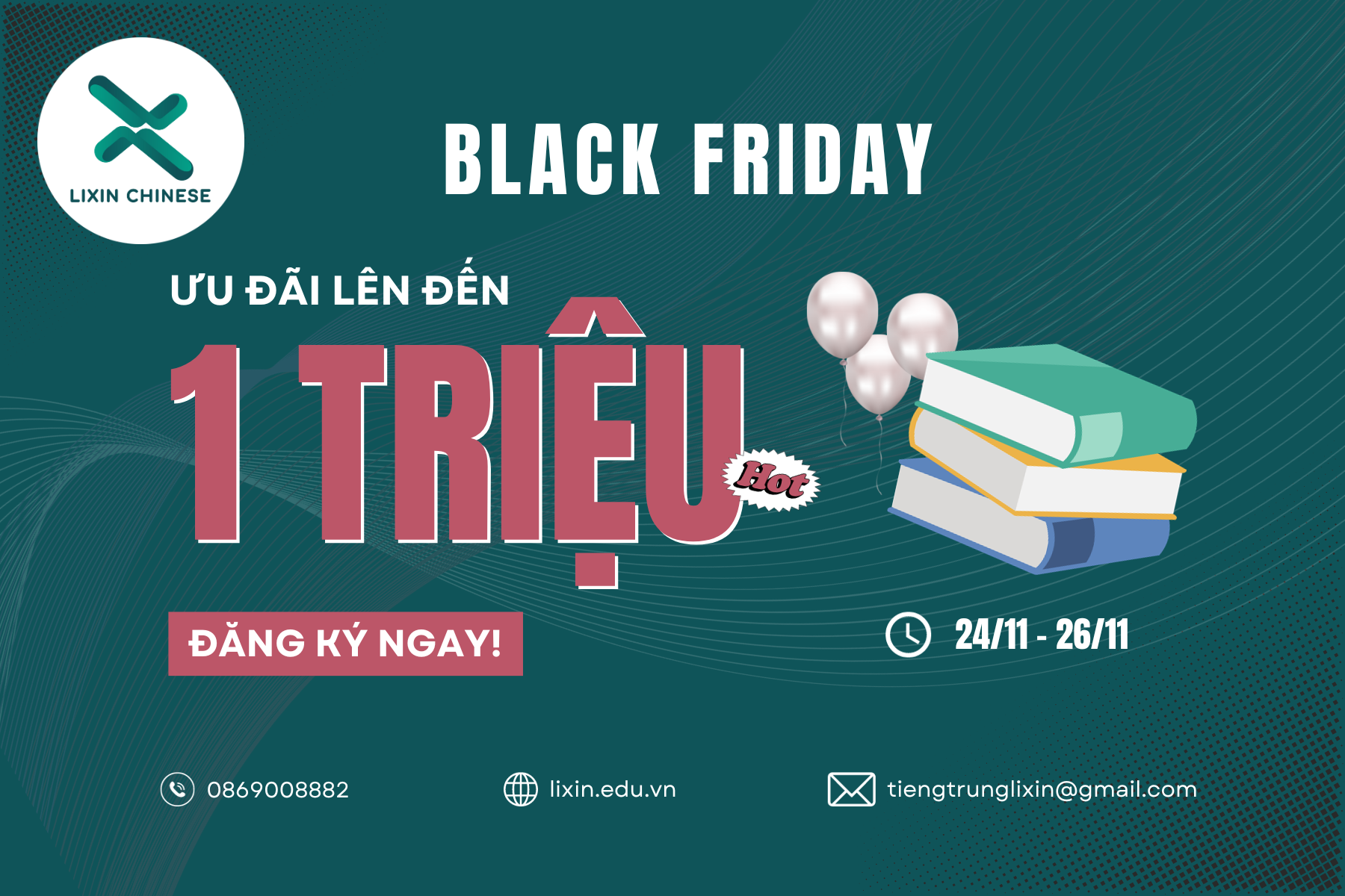 💢CHẤN ĐỘNG💢 BLACK FRIDAY LIXIN GIẢM HỌC PHÍ LÊN TỚI 1 TRIỆU ĐỒNG