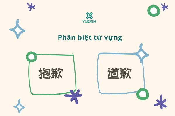 Phân biệt từ vựng: 抱歉 - 道歉