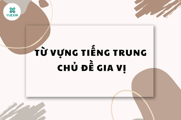 Từ vựng Tiếng Trung chủ đề gia vị
